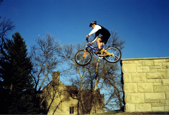 Me jumping off a big wall